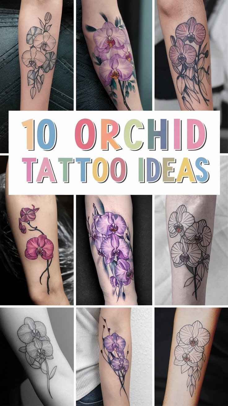 10 Orchid Tattoo Ideas for Floral Elegance