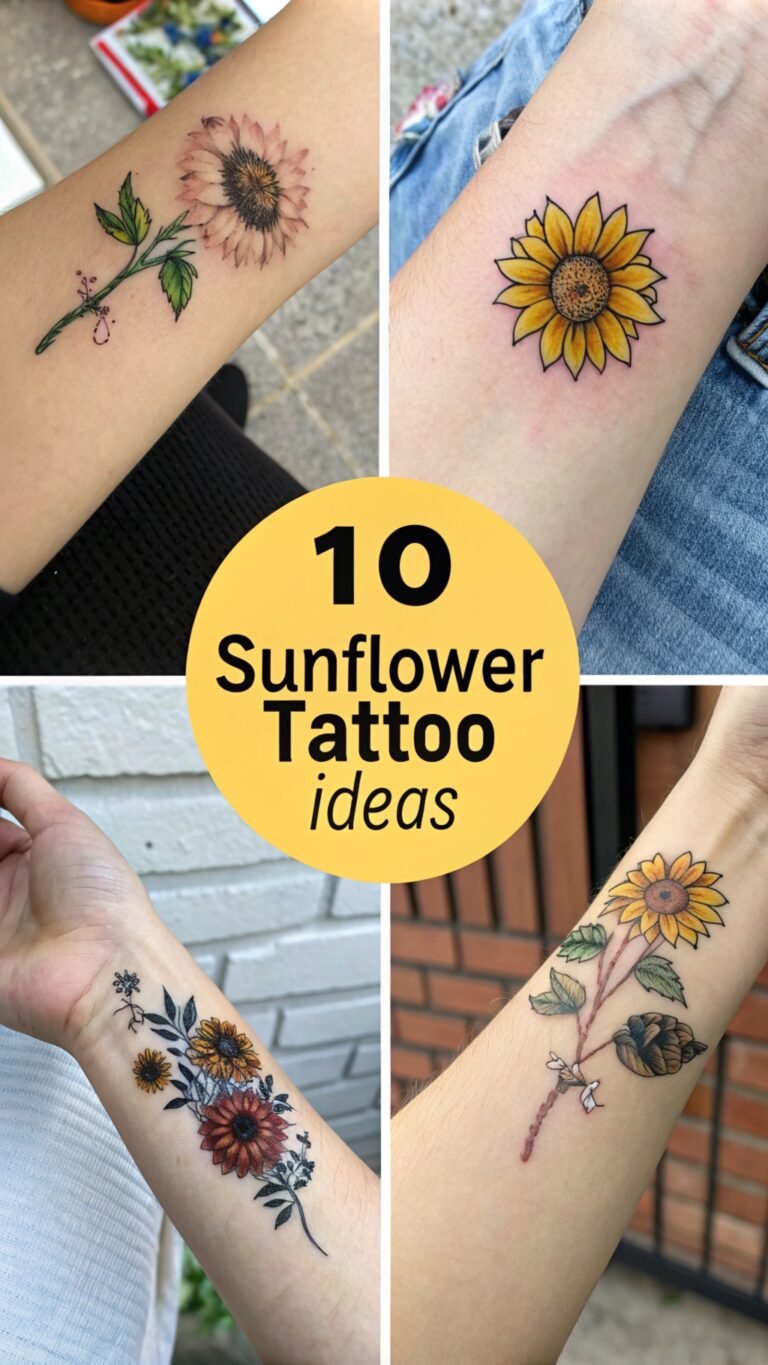 10 Sunflower Tattoo Ideas to Brighten Up Your Day