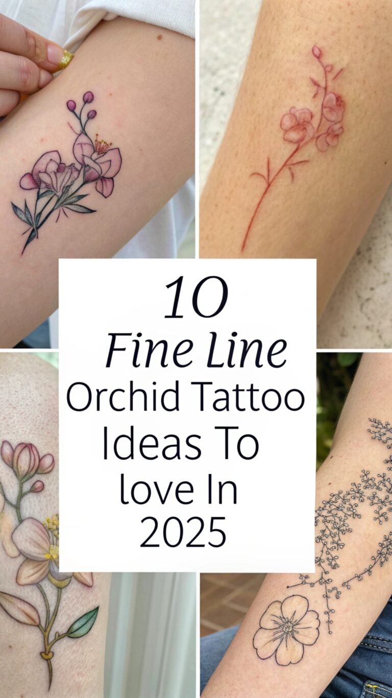 10 Fine Line Orchid Tattoo Ideas to Love in 2025