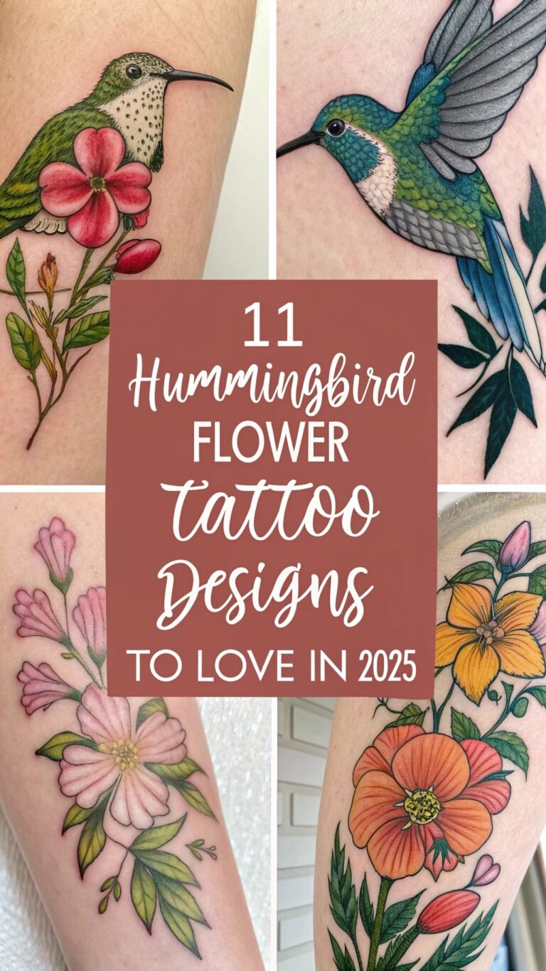 11 Hummingbird Flower Tattoo Designs to Love in 2025