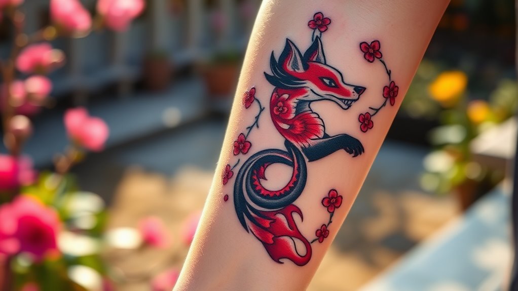 kitsune tattoo represents transformation