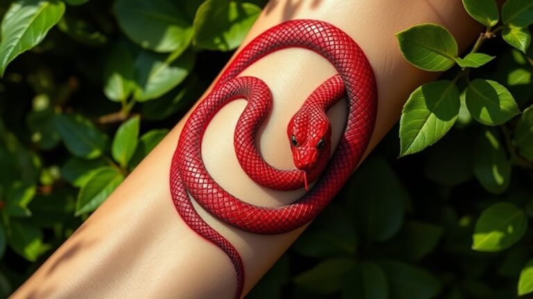 red snake tattoo symbolism